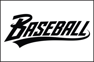 Baseball Script Logo Design - Sports Typography Lettering Banner
