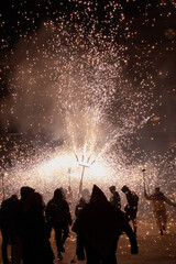 Spanish traditional fire festival Correfoc