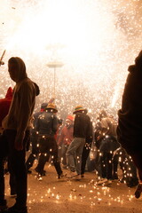 Spanish traditional fire festival Correfoc