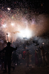 Spanish traditional fire festival Correfoc