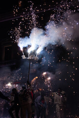 Spanish traditional fire festival Correfoc