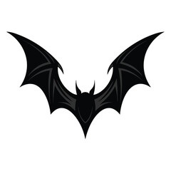 Naklejka premium Halloween bat vector illustration with black silhouette and vampire wings design