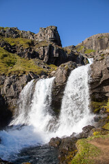 Obraz premium Klifbrekkufossar Waterfall vertical