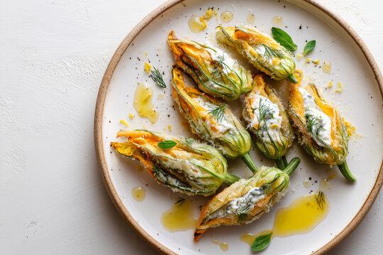 Stuffed Squash Blossoms with Ricotta &ndash; Elegant Seasonal Appetizer