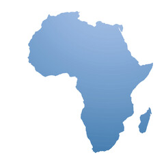 Obraz premium Map of Africa, sign silhouette. World Map Globe. Vector Illustration isolated on transparen background. African continent.