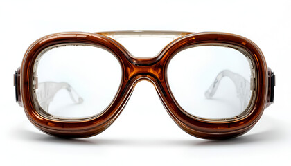 Vintage aviator goggles present a classic style, featuring rounded frames and a retro look perfect for fashion or themed designs.