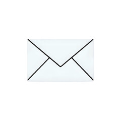 Elegant White Envelope Icon: Perfect for Email, Messaging & Correspondence Designs