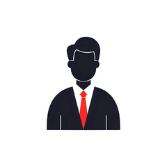 Professional Businessman Icon: Vector Illustration for Website and Branding
