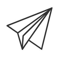 Paper Airplane Icon: Simple, Minimalist Design for Website & App