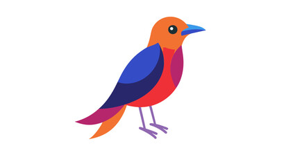Simple bird vector illustration on transparent background