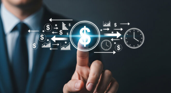 Investment management and financial planning for business growth and success strategy concept image