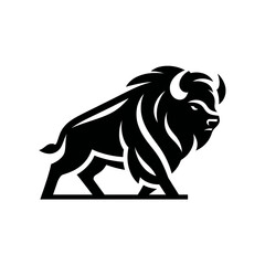 Bison Logo Design in Bold and Minimalist Vector Style

