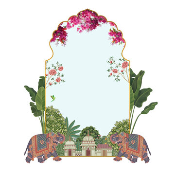 Royal Indian Wedding Logo Design Template