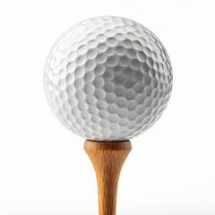 Pin white golf ball isolated