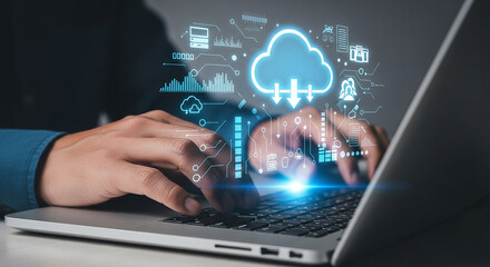 Cloud computing service data storage network solution technology business strategy and innovation concept