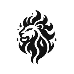 Fire Lion Head Logo Design for Powerful Branding

