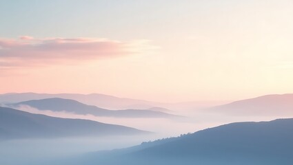 Obraz premium Background of Soft-Focus Highland Panorama at Dusk