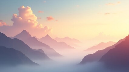 Fototapeta premium Background of Mimosa Yellow to Cornflower Blue Sky Gradient