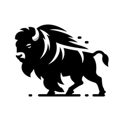 Bison Logo Design in Bold and Minimalist Vector Style

