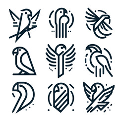Minimalist Bird Logo in Elegant Line Art Style

.