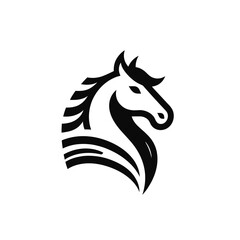Elegant Horse Head Vector Illustration in Minimalist Style

