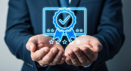 Quality assurance certification guarantee standard excellence approval trust reliability success best premium