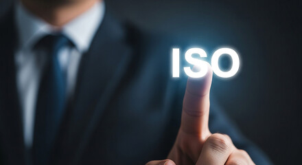 Obraz premium Iso certification quality standard business management compliance audit assurance process control system excellence