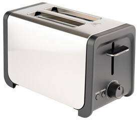 Toaster. Toaster for 2 slice bread, bagel, bun, toast. Toaster of brushed stainless steel,...