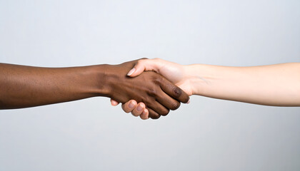 Interracial Handshake of Unity and Diversity - Concept of Harmony, Friendship, and Equality