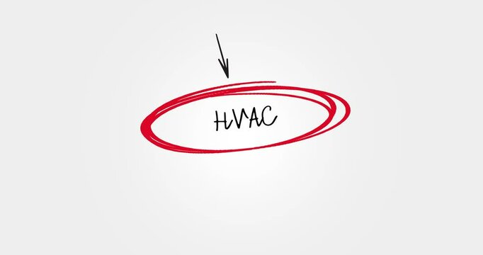 Illustration Representing HVAC Components Including Heating, Ventilation, and Air Conditioning