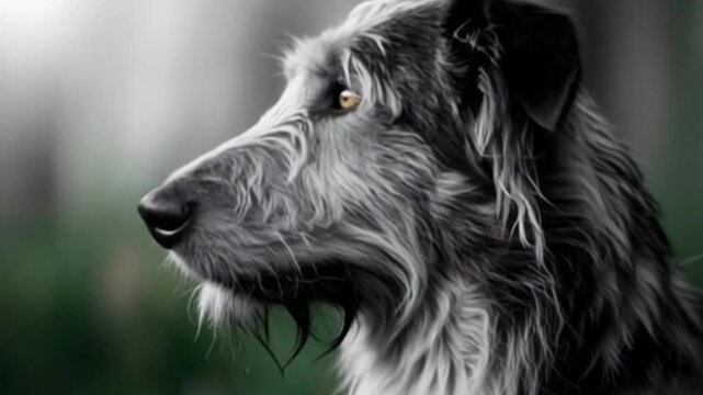 Majestic Irish wolfhound showcasing its striking features and noble demeanor