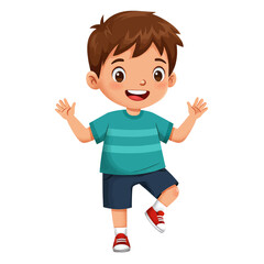 Vector Illustration of a Happy Child