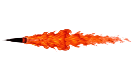 Fiery Missile Trail Blazing Fast Speed.