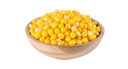 Sweet Corn Kernels in Wooden Bowl Food Photography Fresh Produce Healthy Eating