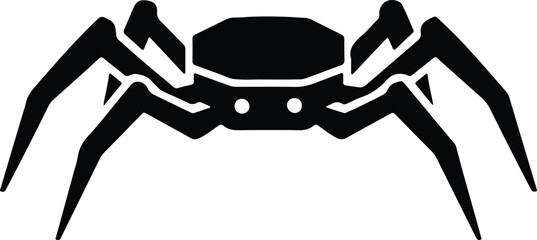 Silhouette stylized crab arthropod minimalist design vector Illustrator