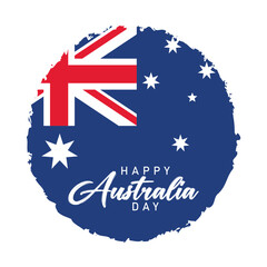 Happy Australia Day text design vector. Happy Australia Day Vector Illustration.