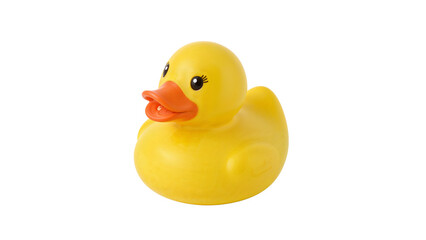 Fototapeta premium Yellow Rubber Duck Isolated on Transparent Background PNG