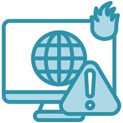Breaking News dual tone blue color mini illustration icon, use for journalist, broadcasting, news and media UI, UX kit, app and web development, digital or print.