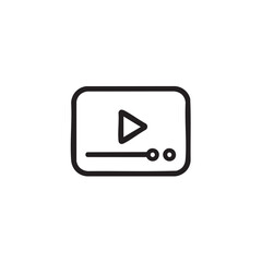 Simple play button graphic for digital media and web design