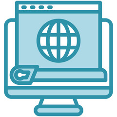 Headline dual tone blue color mini illustration icon, use for journalist, broadcasting, news and media UI, UX kit, app and web development, digital or print.