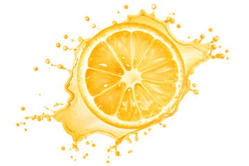   fresh orange juice splash isolated on white background PNG ,AI GENERATED