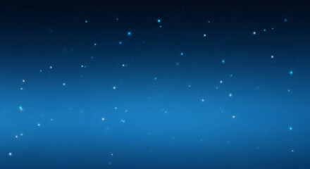Digital illustration of bright twinkling points suspended in a rich gradient night sky simulation