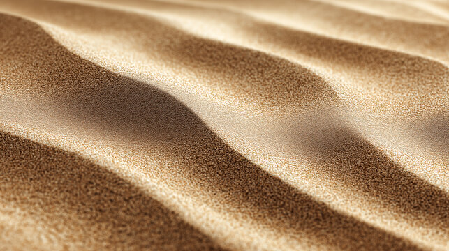 Close-up of wavy sand dunes creating a natural textured pattern.