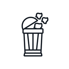paper bin icons isolated on White Background. Flat style design
