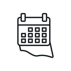 calendar icons isolated on White Background. Flat style design
