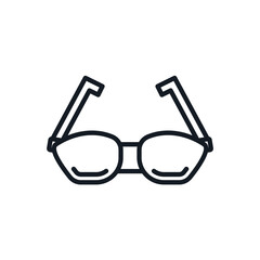 glasses icons isolated on White Background. Flat style design