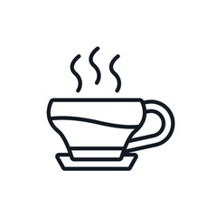 coffee icons isolated on White Background. Flat style design
