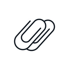 paper clip icons isolated on White Background. Flat style design
