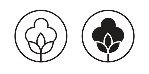 Cotton icon pack. Flat Vector Icon Design Element.