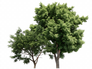  real tree green isolated on white background PNG ,AI GENERATED